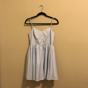 Blue Pinstriped Dress